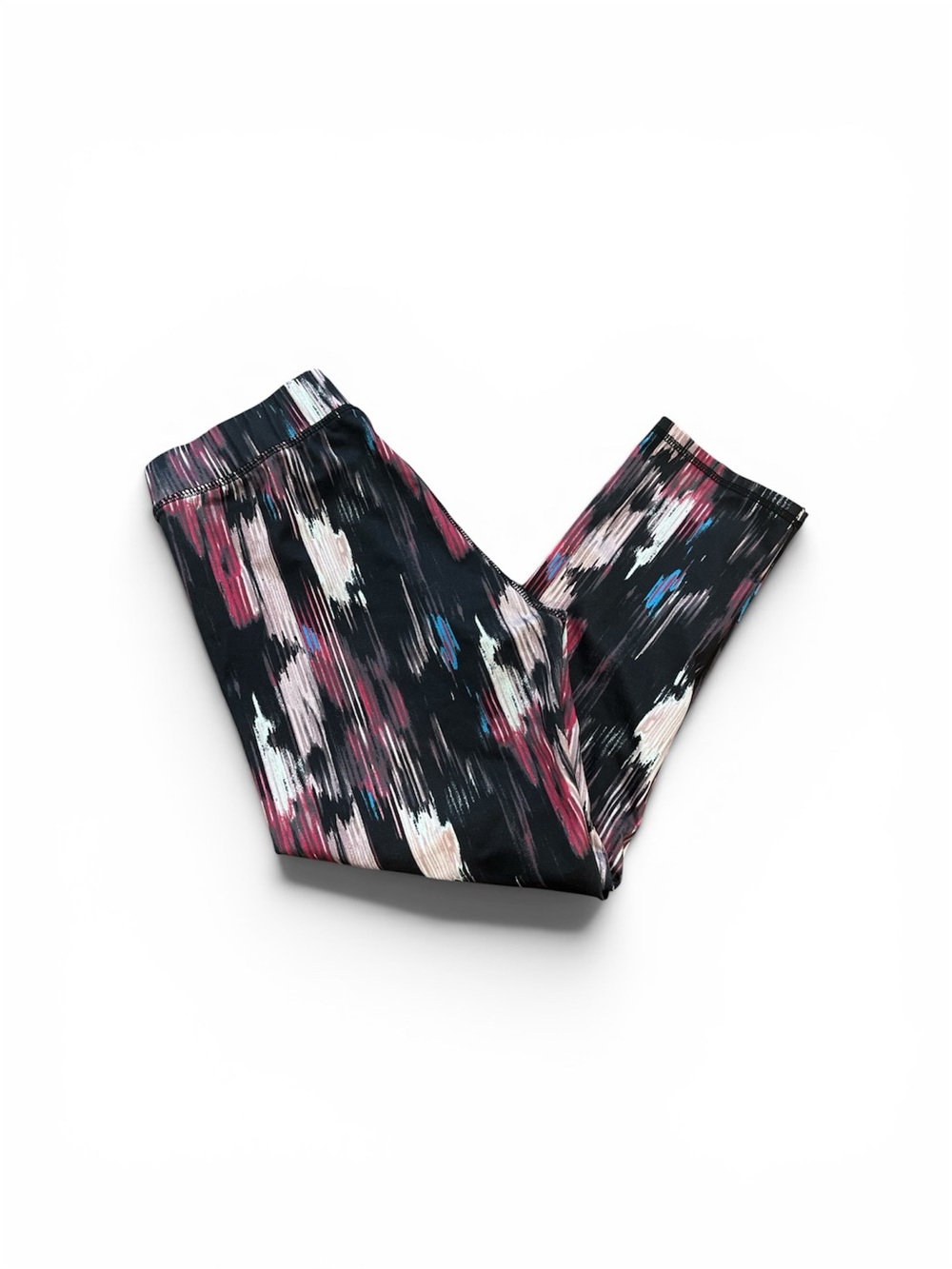 Everlast Black Leggings with Pink, White & Blue Brushstroke Print